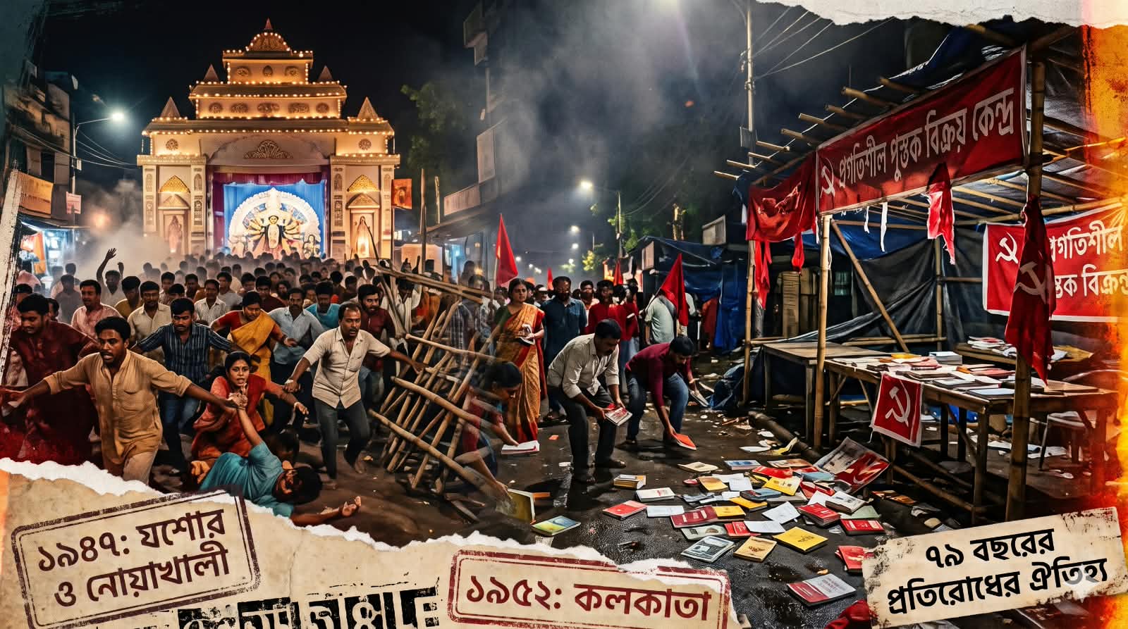 নিদারুণ শোকের রাতেও স্টল ভাঙছিল সঙ্ঘ, বিজেপি!
